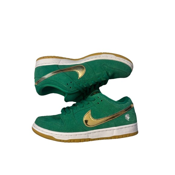 Nike SB Dunk Low Pro St. Patrick's Day 2022 Size 6 BQ6817-303 Suede - Picture 4 of 10